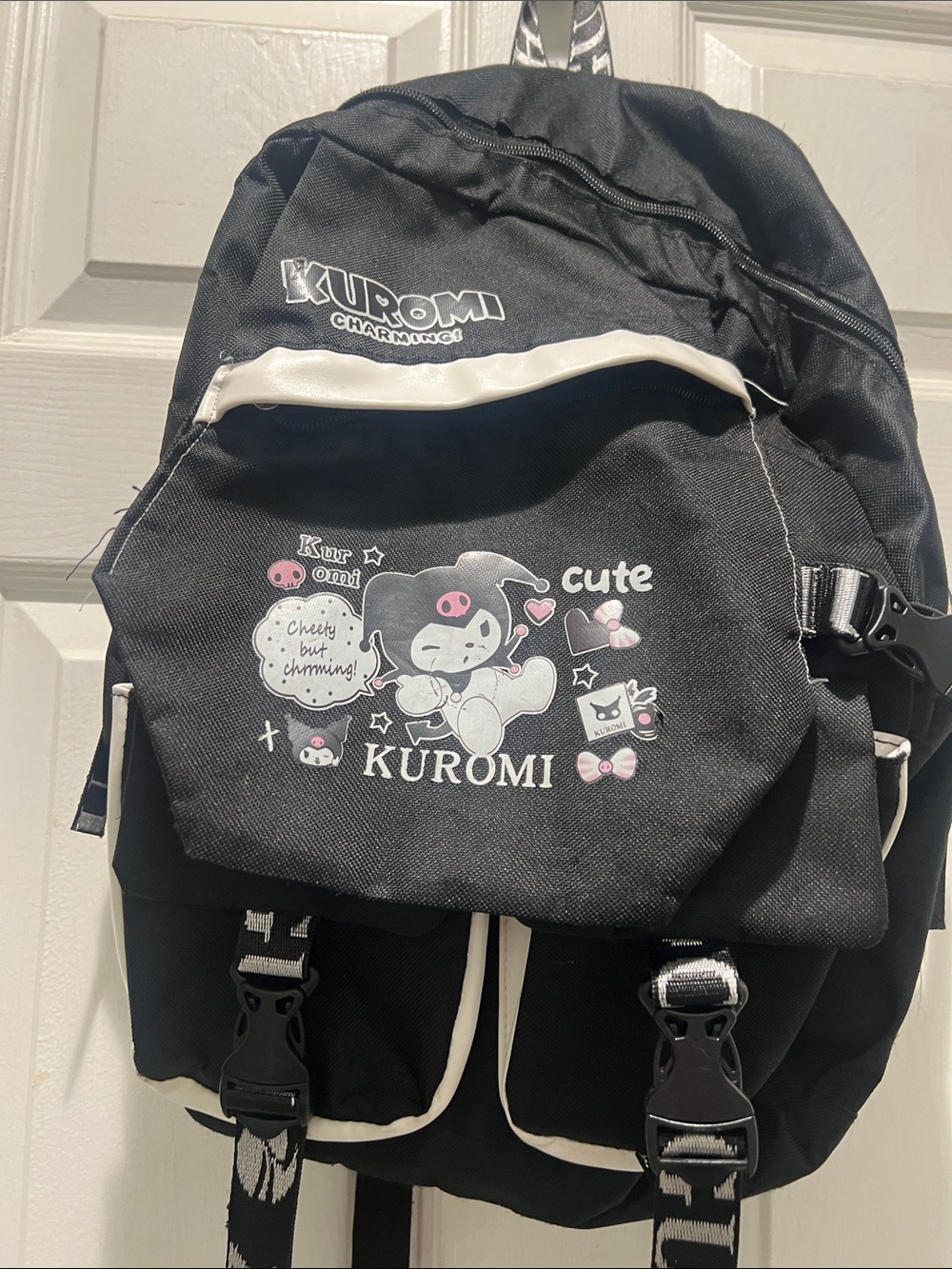 Kuromi Black Kids Backpack with Cute Character Print